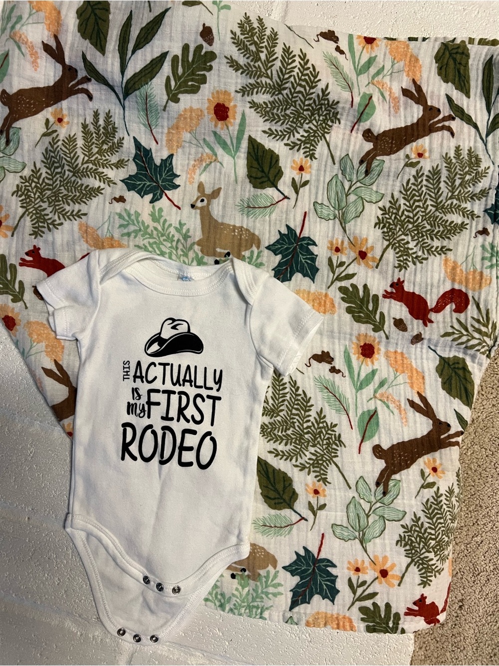 One piece ‘First Rodeo’ & Blanket